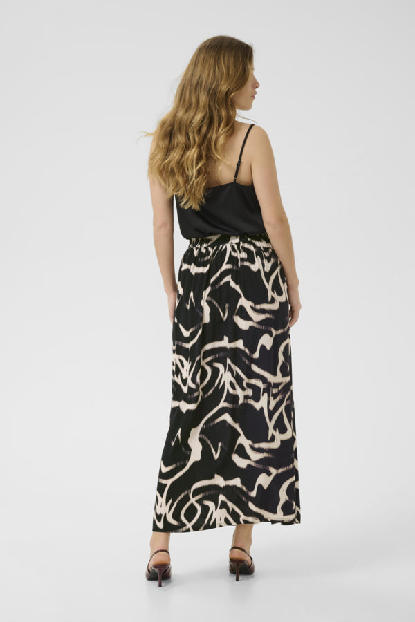 Kaffe - KAmartha Skirt - Black/Nature Organic Lines