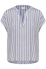 Load image into Gallery viewer, Kaffe - KAanja Blouse - Blue/Chalk Stripe
