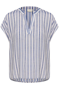 Kaffe - KAanja Blouse - Blue/Chalk Stripe