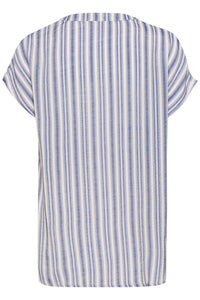 Kaffe - KAanja Blouse - Blue/Chalk Stripe