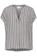 Load image into Gallery viewer, Kaffe - KAanja Blouse - Black/Chalk Stripe
