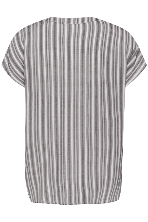 Kaffe - KAanja Blouse - Black/Chalk Stripe