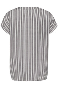 Kaffe - KAanja Blouse - Black/Chalk Stripe