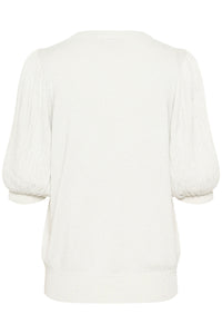 Kaffe - KAregina Pleat Pullover - Chalk