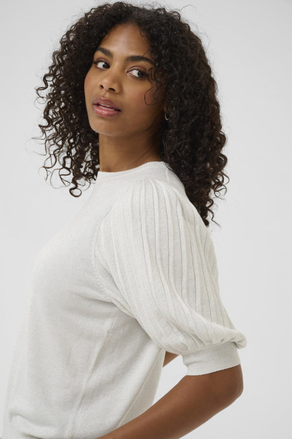 Kaffe - KAregina Pleat Pullover - Chalk