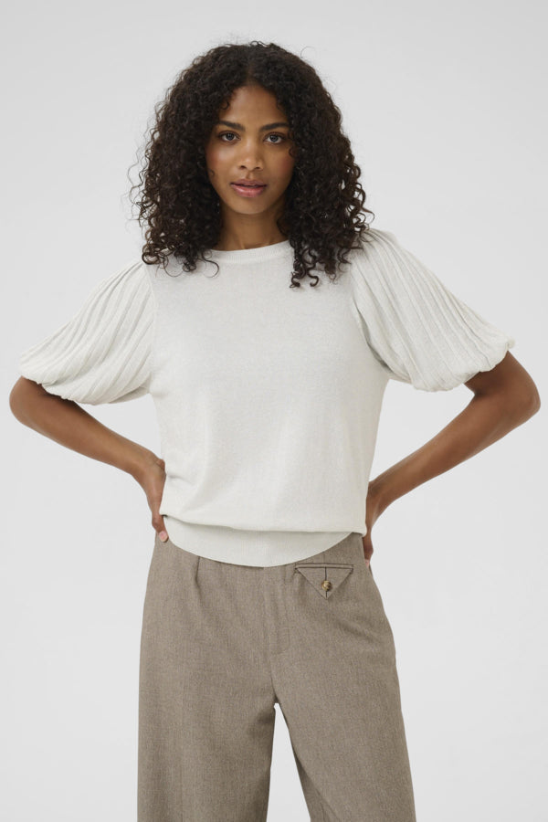 Kaffe - KAregina Pleat Pullover - Chalk