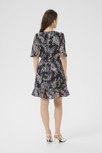 Kaffe - KAlecta Short Dress - Black/Turtledove Paisley