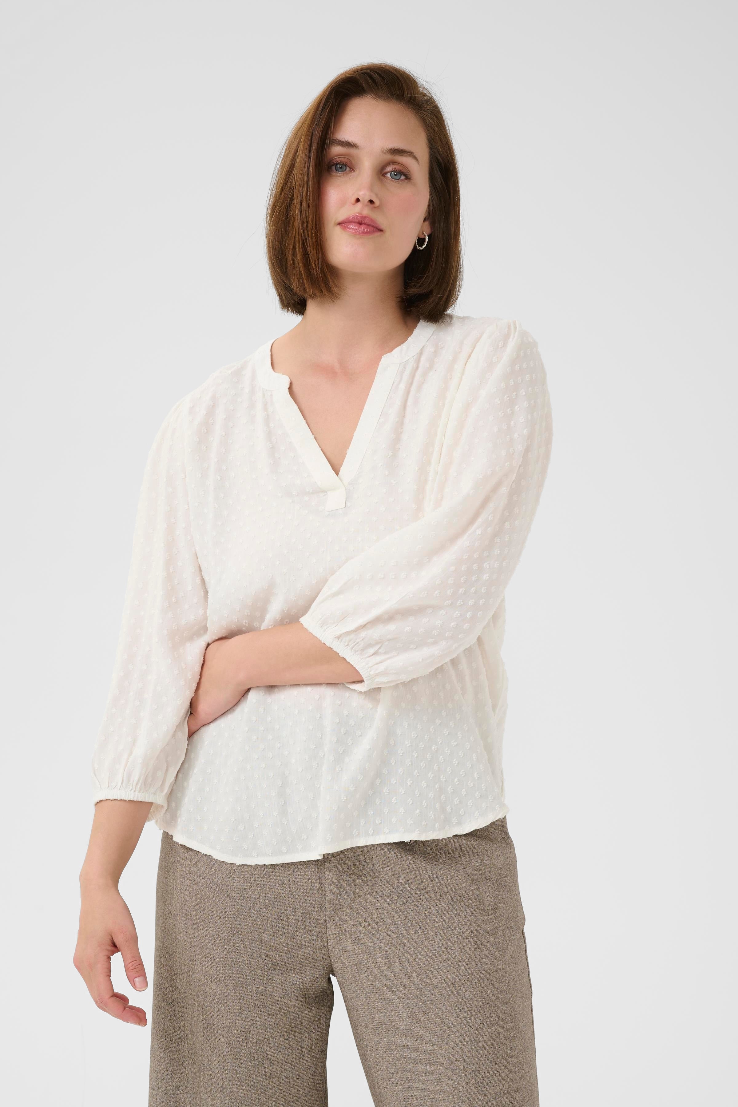 Kaffe - KAannika Blouse - Chalk