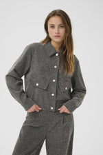 Load image into Gallery viewer, Kaffe - KAalba Jacket - Black Melange
