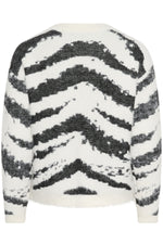 Load image into Gallery viewer, Kaffe - KAbiva Knit Pullover - Chalk Black Animal

