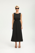 Load image into Gallery viewer, Gestuz - Katia Long Dress - Split Pea Dot
