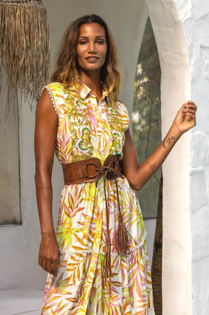 Miss June - Laure Belt 100% Goat Leather - Tan