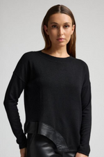 Load image into Gallery viewer, Raw By Raw - Veronica Crew Neck Knit - Jet
