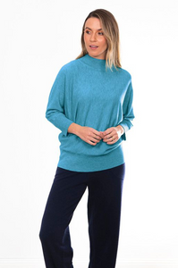 Bridge And Lord - Dolman Sleeve Pullover BL4627 - Frosted Blue