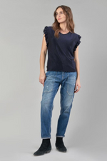 Load image into Gallery viewer, Le Temps Des Cerises - Nea V Neck Top - Midnight
