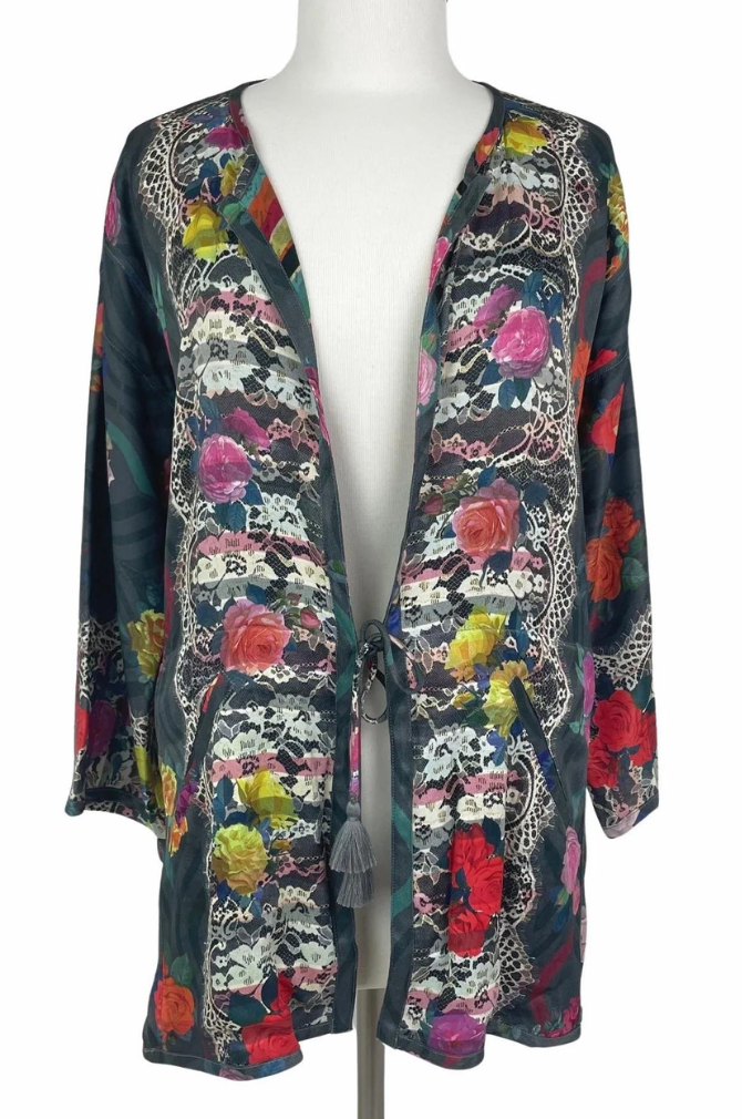 Johnny Was - Rose Lace Millamo Kimono (Reversible) Multi
