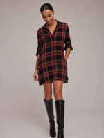 Load image into Gallery viewer, Bella Dahl - Long Sleeve A Line Dress - Golden Rust Plaid
