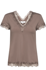 Load image into Gallery viewer, Rosemunde - Lace T Shirt 4262 - Falcon
