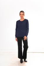 Load image into Gallery viewer, Bridge And Lord - Kate Essential Button To Neck Cardigan BL4657 - Navy
