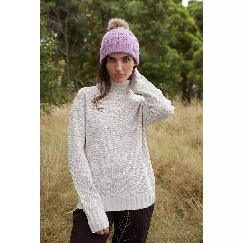 Iris And Wool | Cable Beanie Cherry Blossom