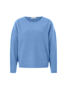 Rich And Royal - Crew Neck Outside Seams Sweater - Ocean Blue