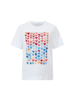 Load image into Gallery viewer, Rich And Royal - Easy Fit Hearts T-Shirt - White
