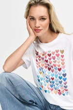 Load image into Gallery viewer, Rich And Royal - Easy Fit Hearts T-Shirt - White

