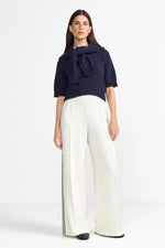 Load image into Gallery viewer, Rich And Royal - Scuba Wide Leg With Stripes - Pearl White
