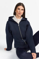 Load image into Gallery viewer, Rich And Royal - Tapered Hoodie Jacket - Midnight Blue
