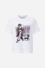 Load image into Gallery viewer, Rich And Royal - T-Shirt With Fashion Print - White
