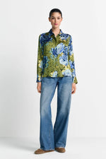 Load image into Gallery viewer, Rich And Royal - Peony Print Shirt - Urban Lime
