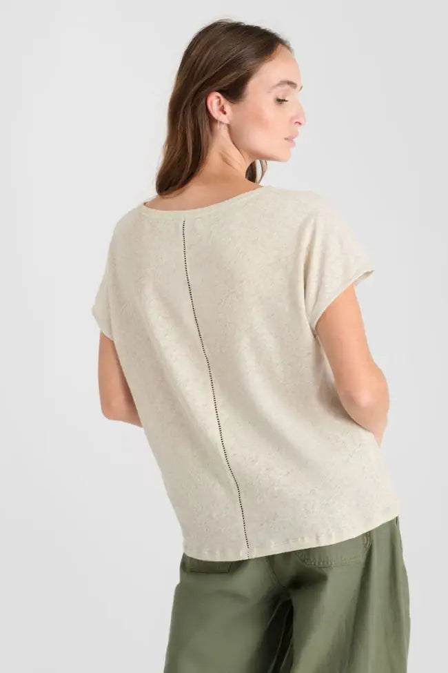 Le Temps Des Cerises - Melinda V-Neck T-Shirt - Shell