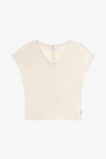 Load image into Gallery viewer, Le Temps Des Cerises - Melinda V-Neck T-Shirt - Shell
