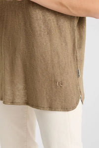 Le Temps Des Cerises - Pati V-Neck T-Shirt - Ice Brown
