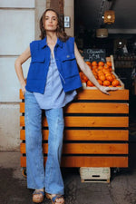 Load image into Gallery viewer, Le Temps Des Cerises - Laury Twist Jean - Blue
