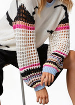 Load image into Gallery viewer, Coster Copenhagen - Knit With Big Stripe + Crochet Sleeves Mix
