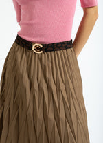 Load image into Gallery viewer, Coster Copenhagen - Diamond Plisse Skirt - Taupe Sand
