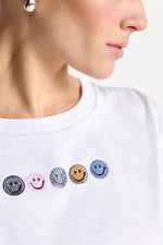 Load image into Gallery viewer, Rich And Royal - Boyfriend Sparkle Organic T-Shirt - White
