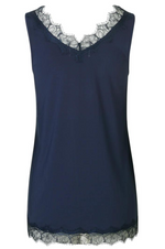 Load image into Gallery viewer, Rosemunde - Lace Top 4220 - D Blue
