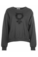 Load image into Gallery viewer, Funky Staff - Sweater Sia Devil - Black
