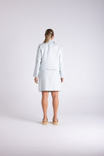 Load image into Gallery viewer, Two T's - Tweed Linen Cropped Blazer - Sea Foam
