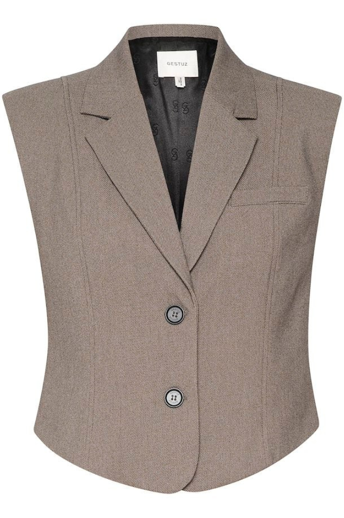 Gestuz - Ancie Waistcoat - Grey Structure