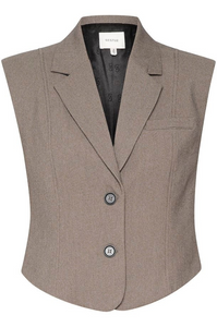 Gestuz - Ancie Waistcoat - Grey Structure