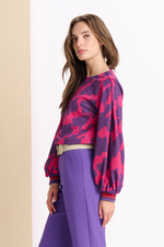 Load image into Gallery viewer, Pom Amsterdam - Swirl Fluor Top - Pink
