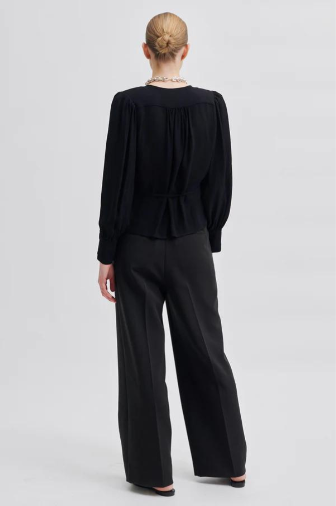 Second Female - Paulina Wrap Blouse - Black