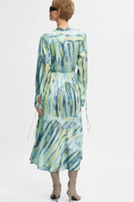Load image into Gallery viewer, Gestus - Walery Wrap Dress - Green Aqua Art
