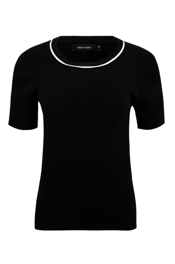 Raw By Raw - Base Layer Ribbed T Shirt  - Jet