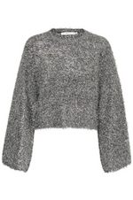 Load image into Gallery viewer, Gestuz - Mattiani Cropped Pullover - Gun Metal
