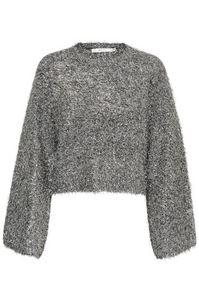 Gestuz - Mattiani Cropped Pullover - Gun Metal