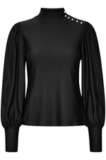 Load image into Gallery viewer, Gestuz - Rifa Long Sleeve Blouse - Black
